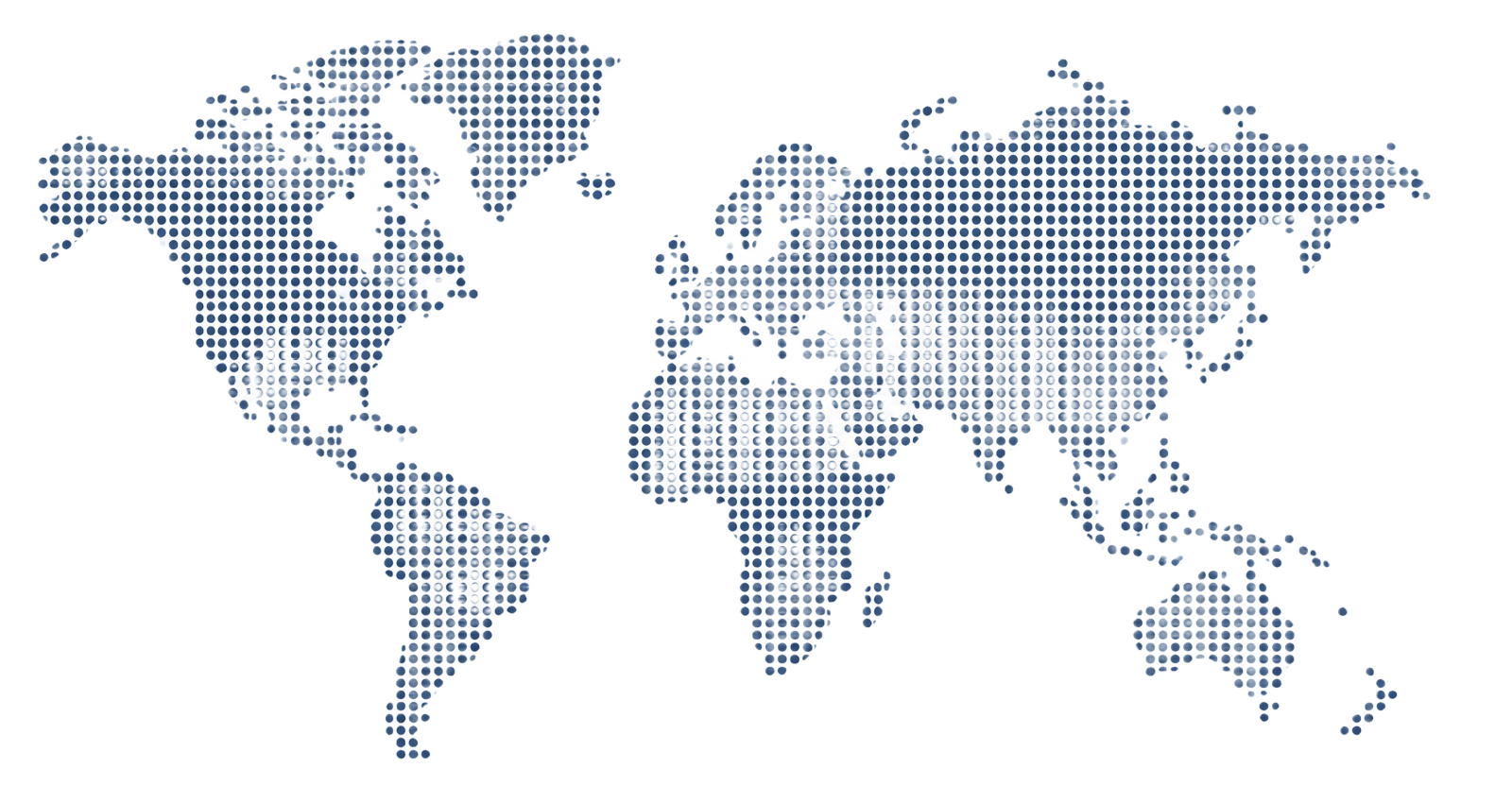 Carte du monde situant les bureaux GROW de Paris et de Miami